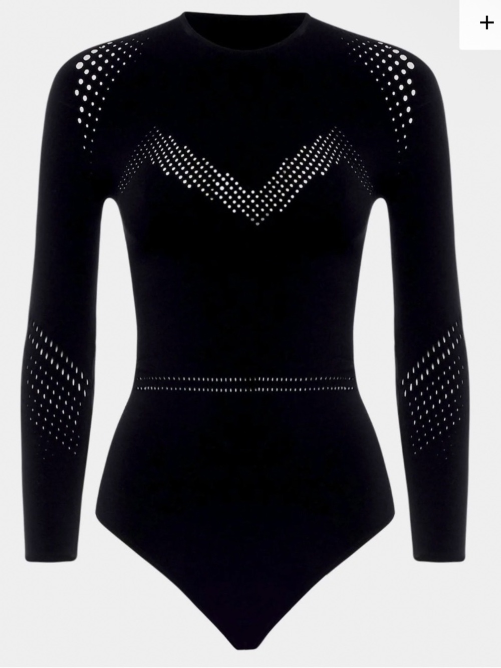 ZADIG & VOLTAIRE + Fogal Collab Wanda Perforated Bodysuit Sz M/L NWT $448!!